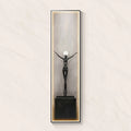 Modern Abstract Wall Art with LED Wall Hanging Lamp for Living Room and Home Decor