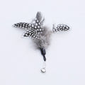Wooden Handle Spring Teasing Cat Toy with Pearl Feather Replacement Head - Boredom Relief Pet Supply