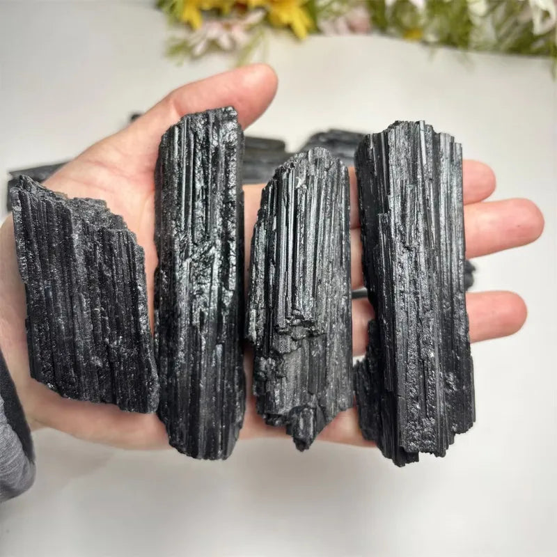 Large Natural Black Tourmaline Raw Stone - Healing & Home Decor