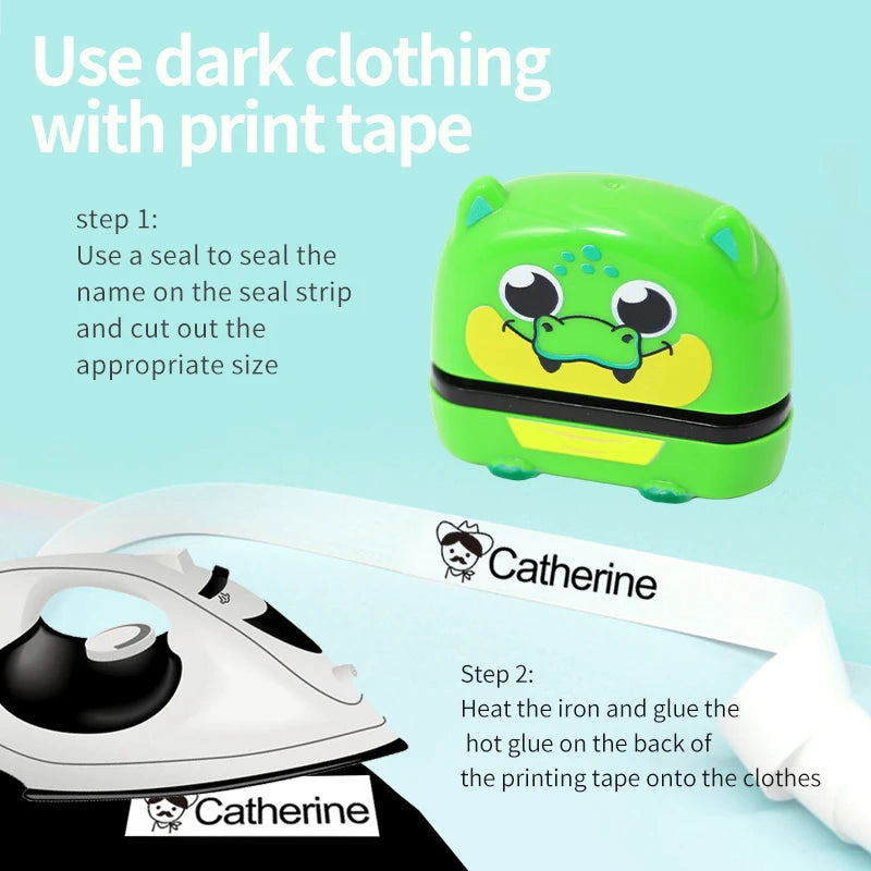 Customized Name Stamp for Kids and Babies Waterproof Non-Fading Personal Seal