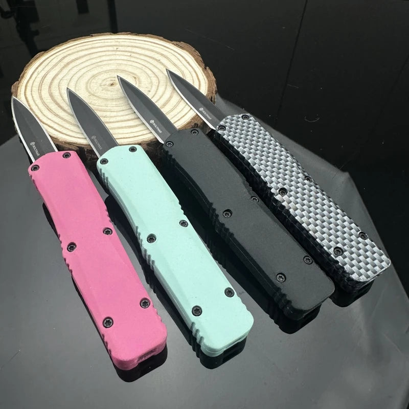 Mini Folding Knife with Zinc Alloy Handle and 440C Blade for Camping Hiking Survival