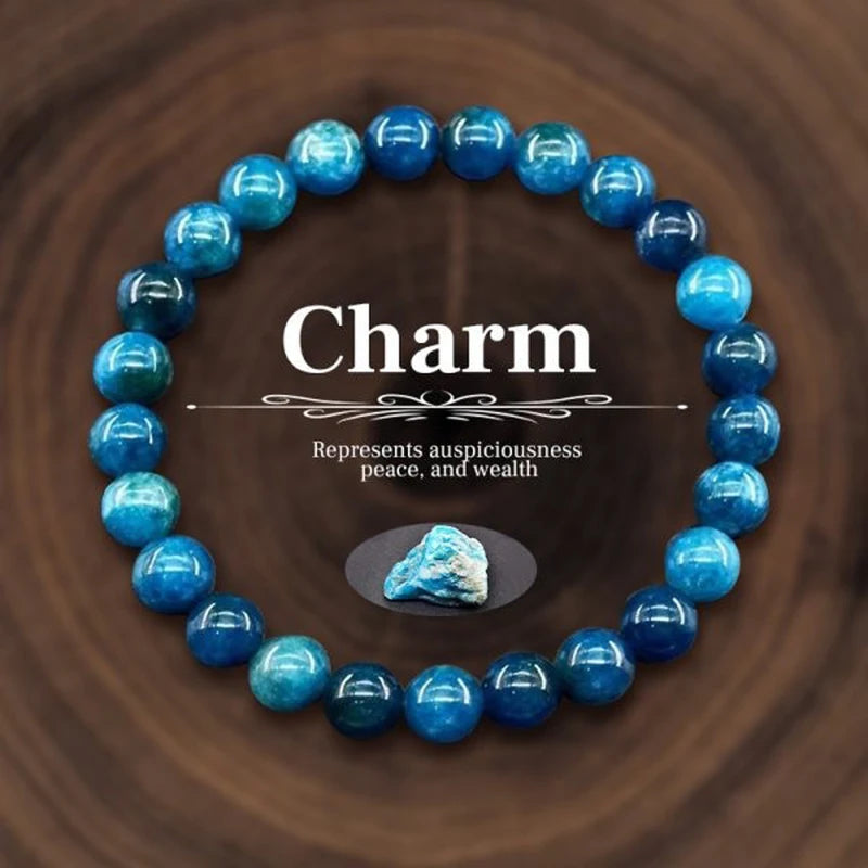 Natural Stone Bead Bracelet for Women & Men Lapis Lazuli Jewelry Gift