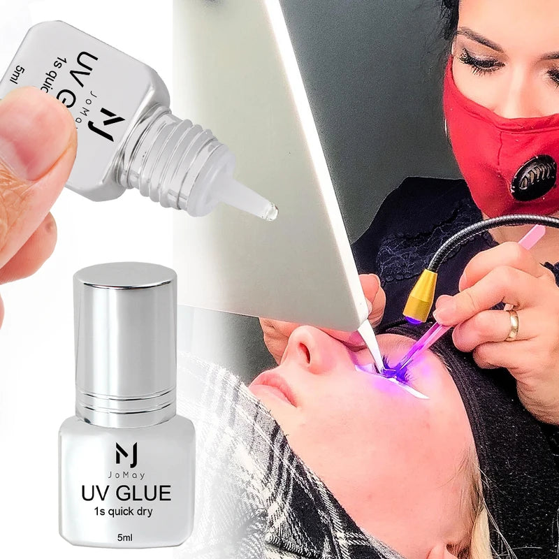 UV Lash Glue 5ML Waterproof Eyelash Extension Adhesive Fast Curing