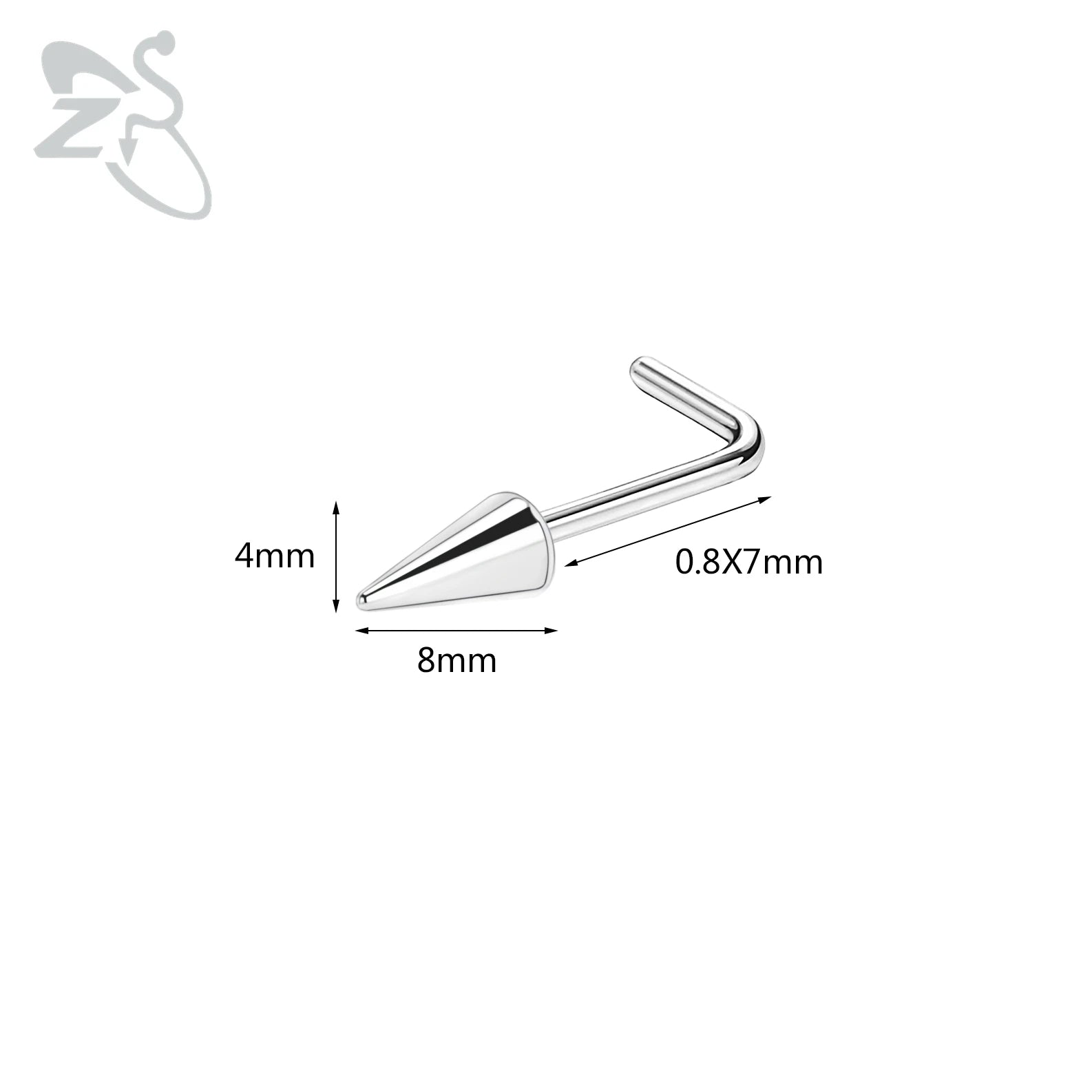 Stainless Steel Nose Piercing Studs Men Women Spike Cones 6-10MM Body Jewelry