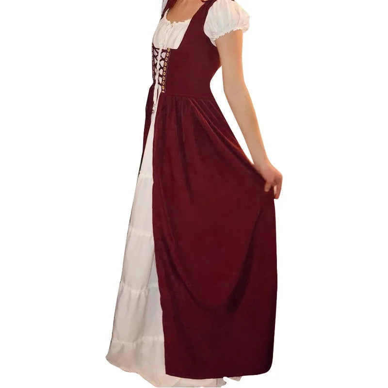 Medieval Renaissance Costume Dress for Women Halloween Cosplay Dance Performance