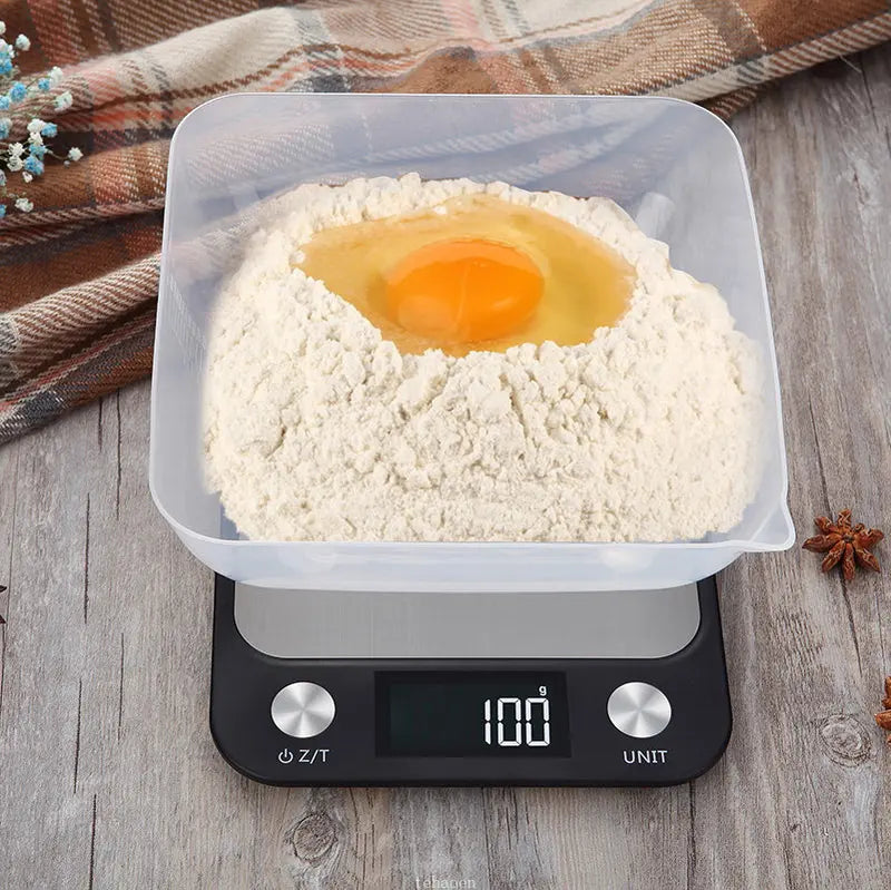 Digital Kitchen Scale 15Kg/1g for Cooking & Baking Stainless Steel