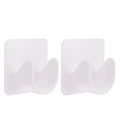 Self-Adhesive Curtain Rod Hooks 2-Pack - No Hole Punch Shower & Bathroom Fixings