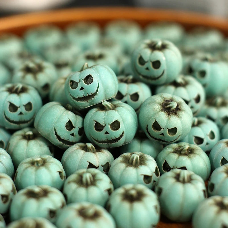 20-Pack Green Smiling Pumpkin Halloween Decorations - Novelty Gag Gifts