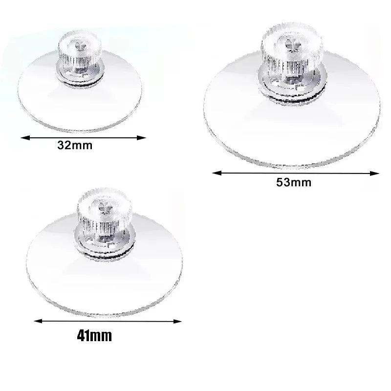 Heavy Duty Transparent Suction Cups with Screw Nut - Waterproof Plastic Adhesive Holders