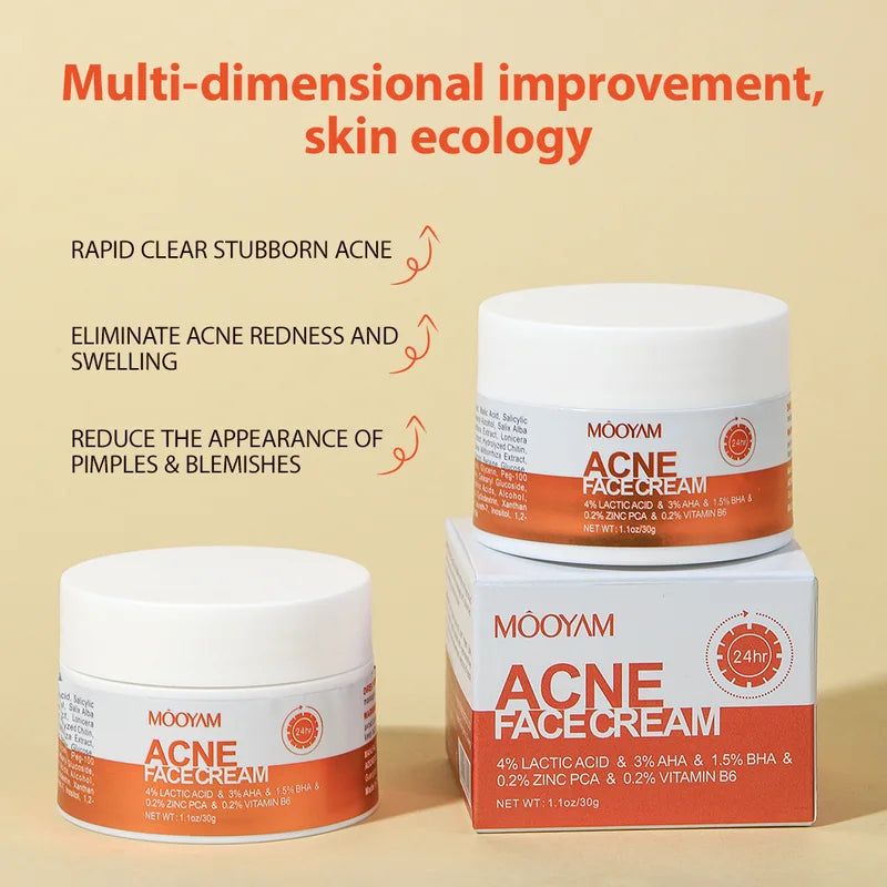 Herbal Acne Face Cream for Scar Lightening Pore Shrinking & Oil Control