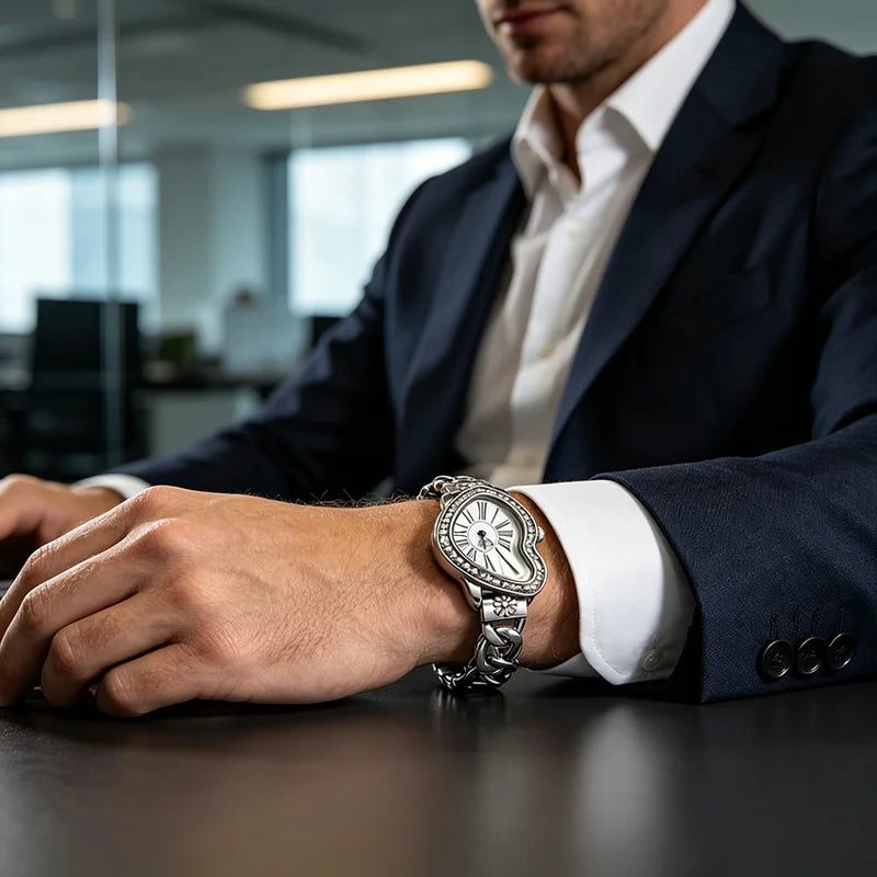 Unisex Quartz Watch with Analog Calendar - Elegant Business Fashion Wristwatch for Men & Women