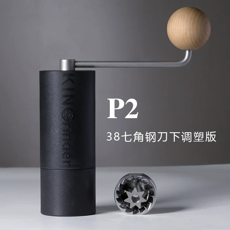 Lightweight Manual Coffee Grinder with Stainless Steel Burr for Moka and Drip Coffee