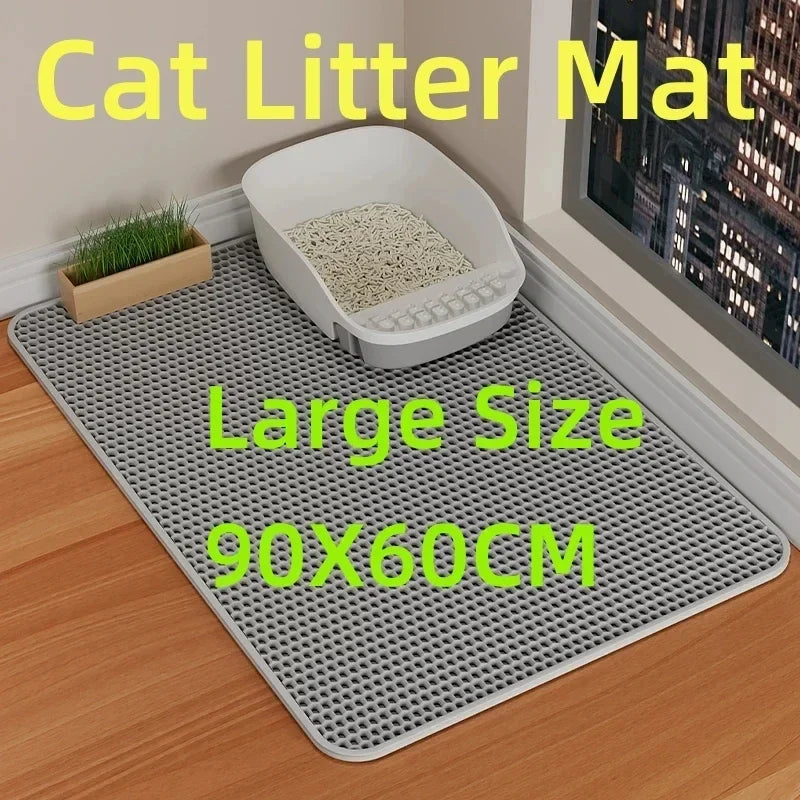 Waterproof Double Layer Cat Litter Mat Non-Slip Washable Pet Floor Protector