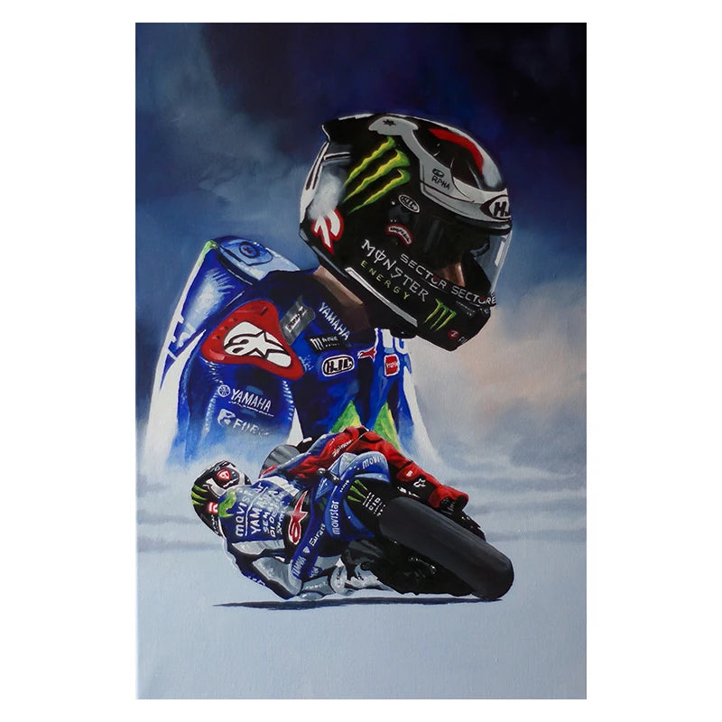 Abstract Motorcycle Canvas Wall Art Poster for Living Room & Home Decor