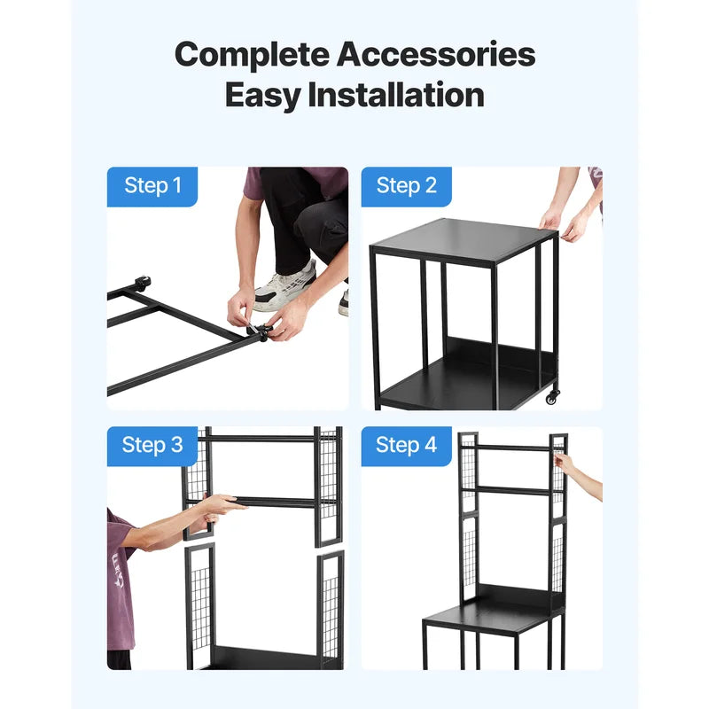 3D Printer Filament Storage Rack with Wheels - Multi-Tier Organizer for Office & Workshop