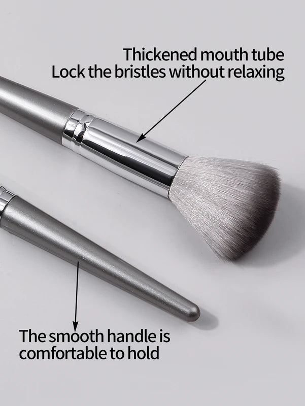 14Pcs Makeup Brush Set with Dual Use Egg & Sponge - Portable Cosmetic Tools
