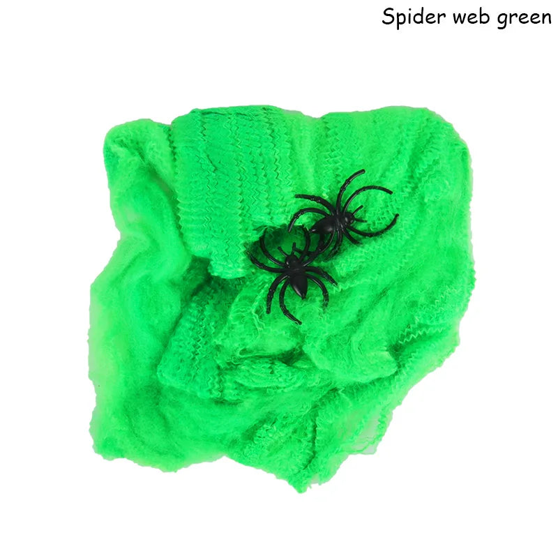 Halloween Spider Web Decorations - Stretch Cobwebs for Haunted House & Party Scenes