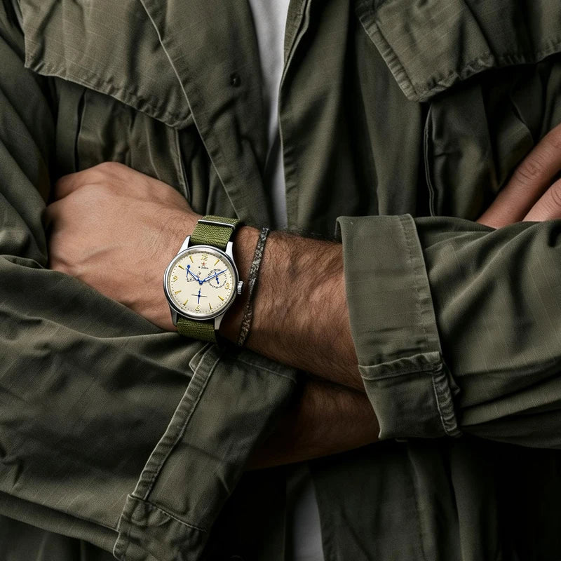 Men's Pilot Watch 40mm Automatic Mechanical Water Resistant 50m - Retro Style