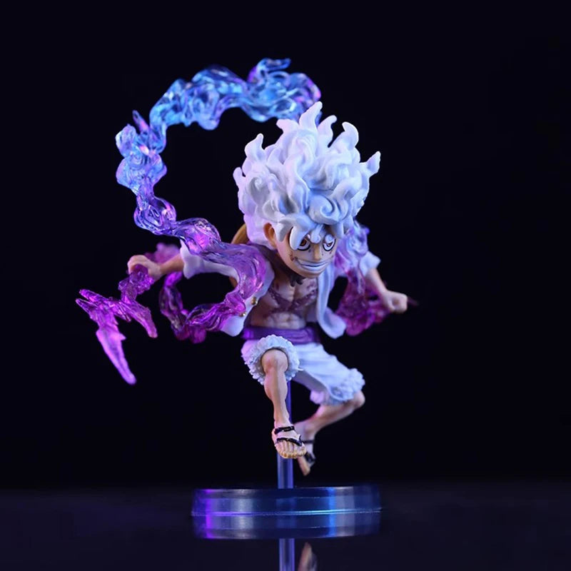 10cm Mini Luffy Gear 5 Action Figure Sun God Nika Collectible Anime Doll