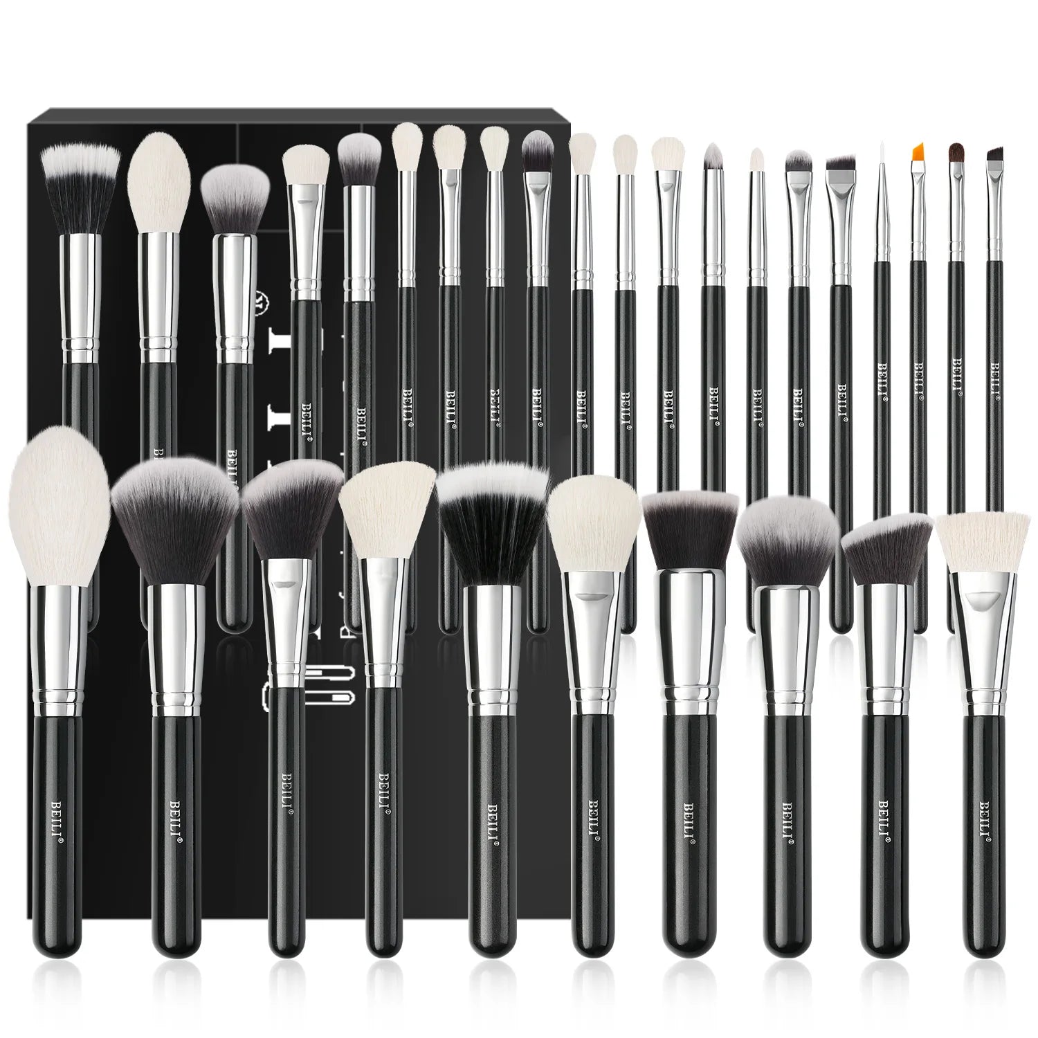 Professional Makeup Brush Set 30 Pcs Natural Goat Hair Face & Powder Brushes