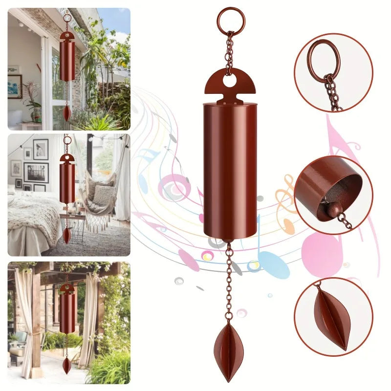 Outdoor Wind Chime Garden Decor Stainless Steel Rustic Wind Bell 4x26cm