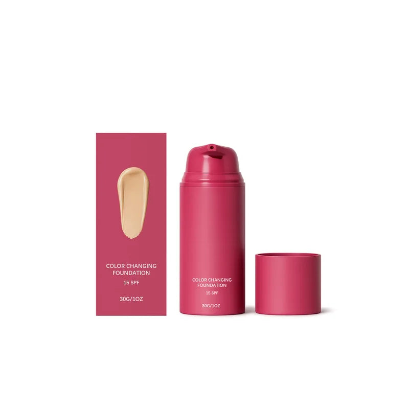 Waterproof Color Changing Foundation Cream for Flawless Long-Lasting Face Makeup