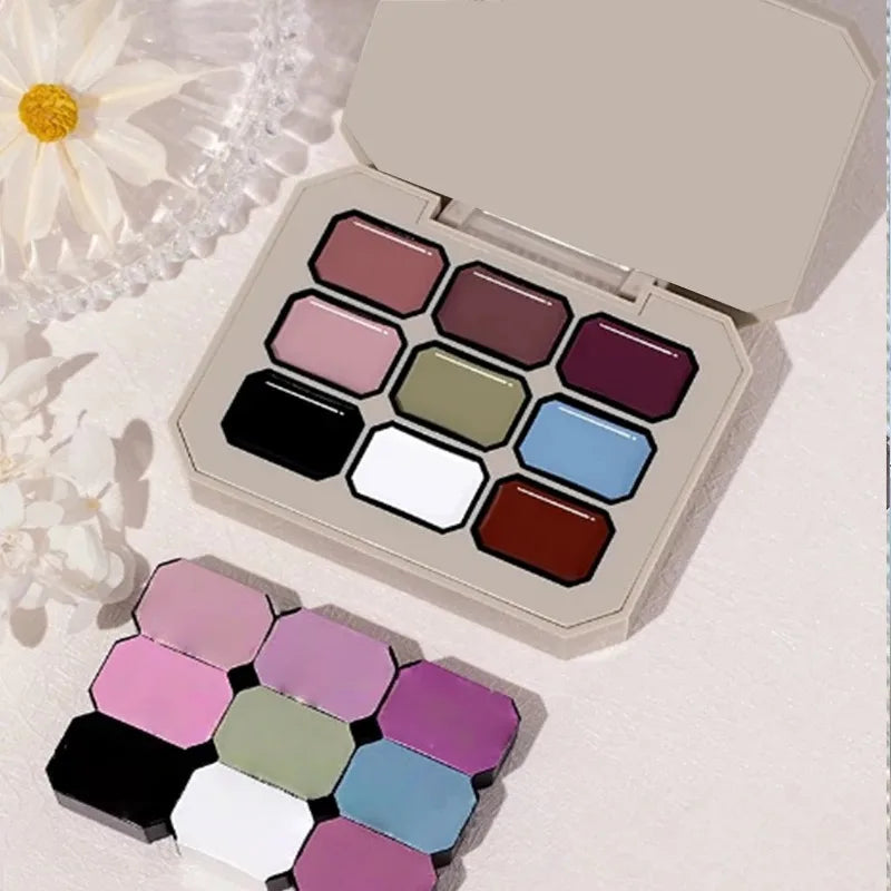 9-Color Gradient Nail Polish Set for French Manicure & Nail Art - High Saturation