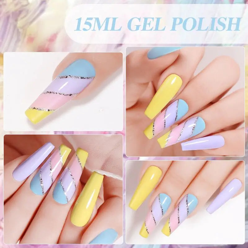 Gel Nail Polish Set - Semi-Permanent UV LED Varnishes for Nail Art