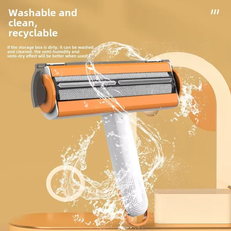 Double-Sided Static Lint Remover Brush for Clothes & Furniture - Reusable Portable Cleaner