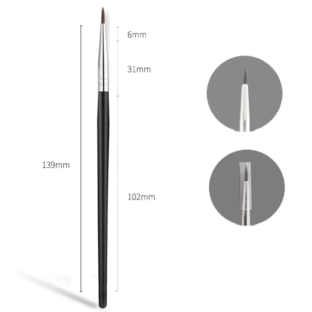 Angled Eyeliner Makeup Brush Set - Precise Eye Contour & Eyeshadow Tools