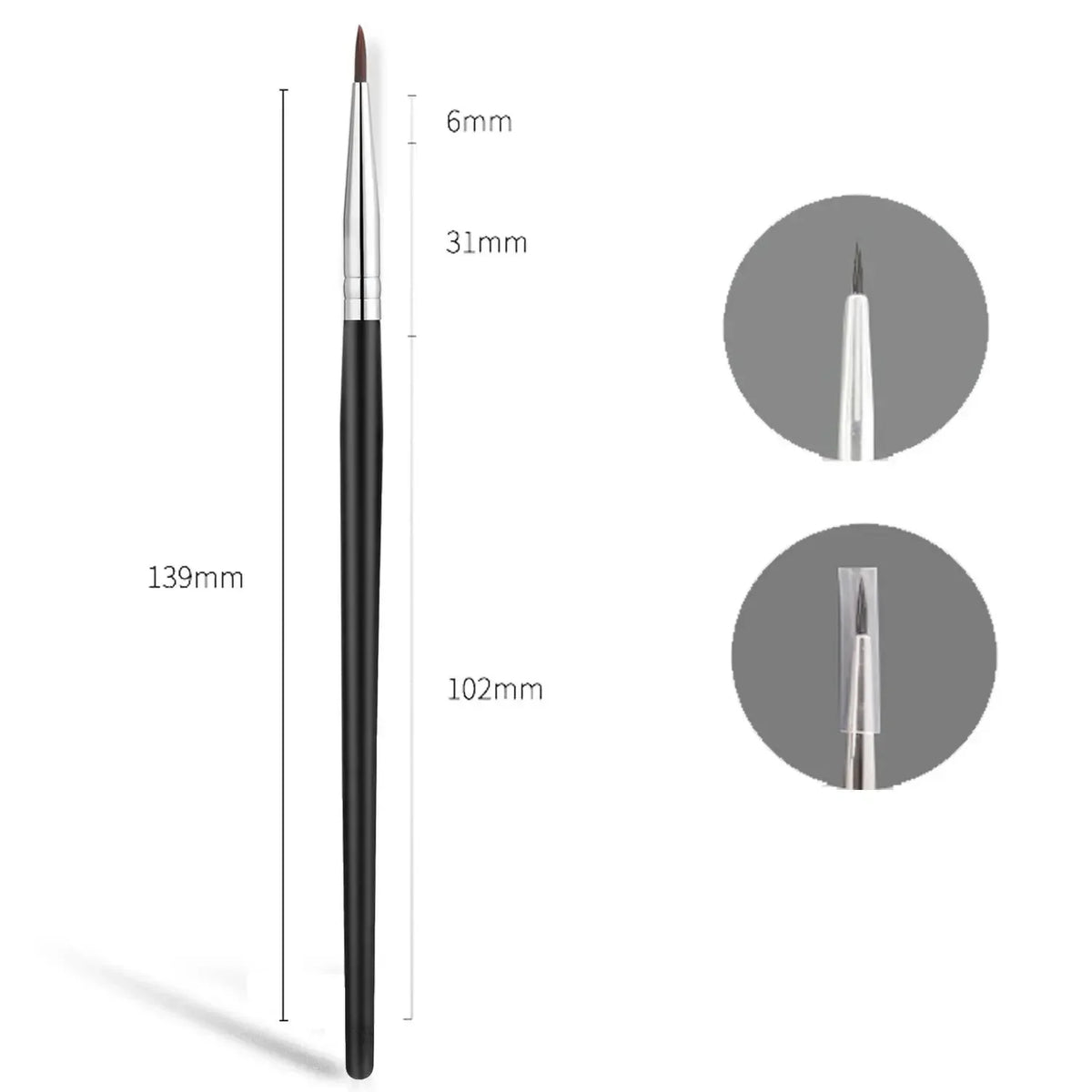 Angled Eyeliner Makeup Brush Set - Precise Eye Contour & Eyeshadow Tools