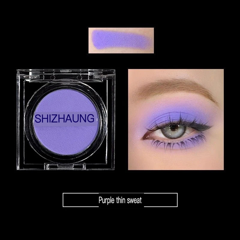 Monochrome Matte Eyeshadow Palette with Glitter & High Saturation Colors