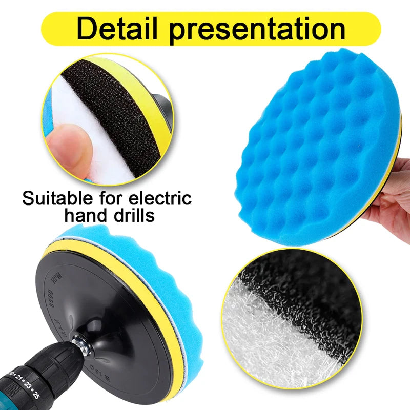 Car Waxing Buffing Pads Set 5 Pcs 150/180mm Polishing Discs for Auto Care