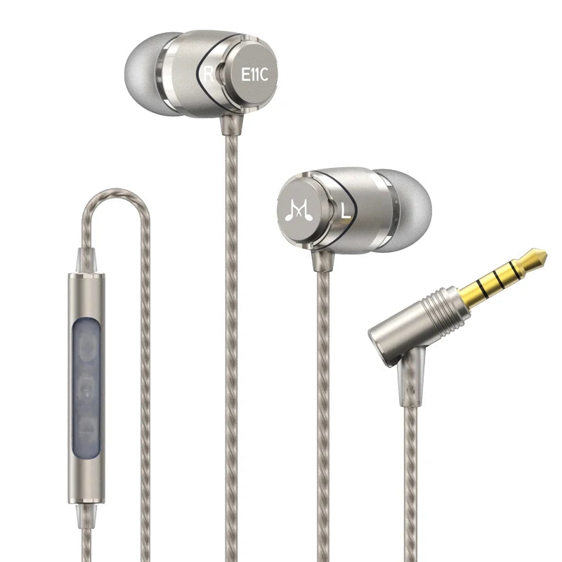 In-Ear Wired Earphones with Microphone Deep Bass Stereo Noise Isolating Sports Headset