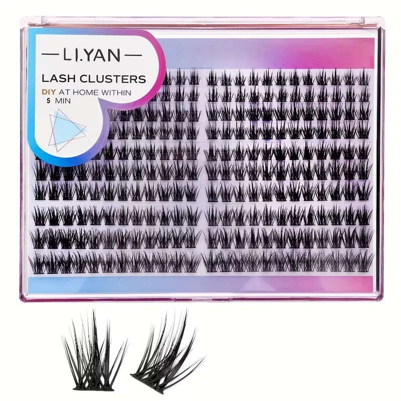 240PCS Eyelash Extension Clusters Kit - DIY False Lash Tools 10-16mm