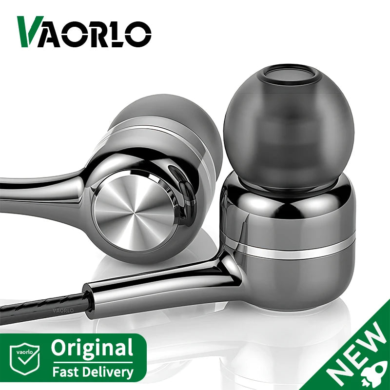 Wired In-Ear Earphones with Microphone, Heavy Bass Stereo Headset for Music & Gaming