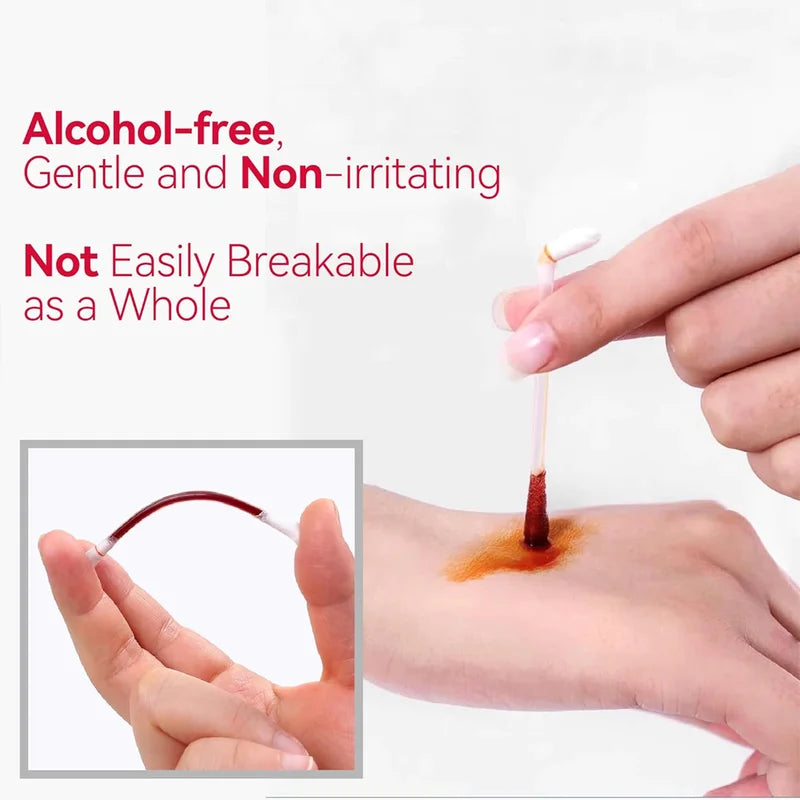 Disposable Iodine Cotton Swabs with Individual Packaging for First Aid & Wound Care