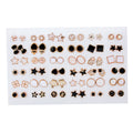Mixed Style Enamel Animal Geometric Stud Earrings Set for Women Girls