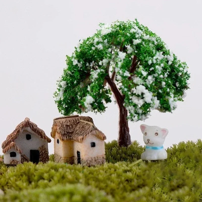 4Pcs Miniature Fairy Garden Figurines for Home Decor, Resin Animal Statues