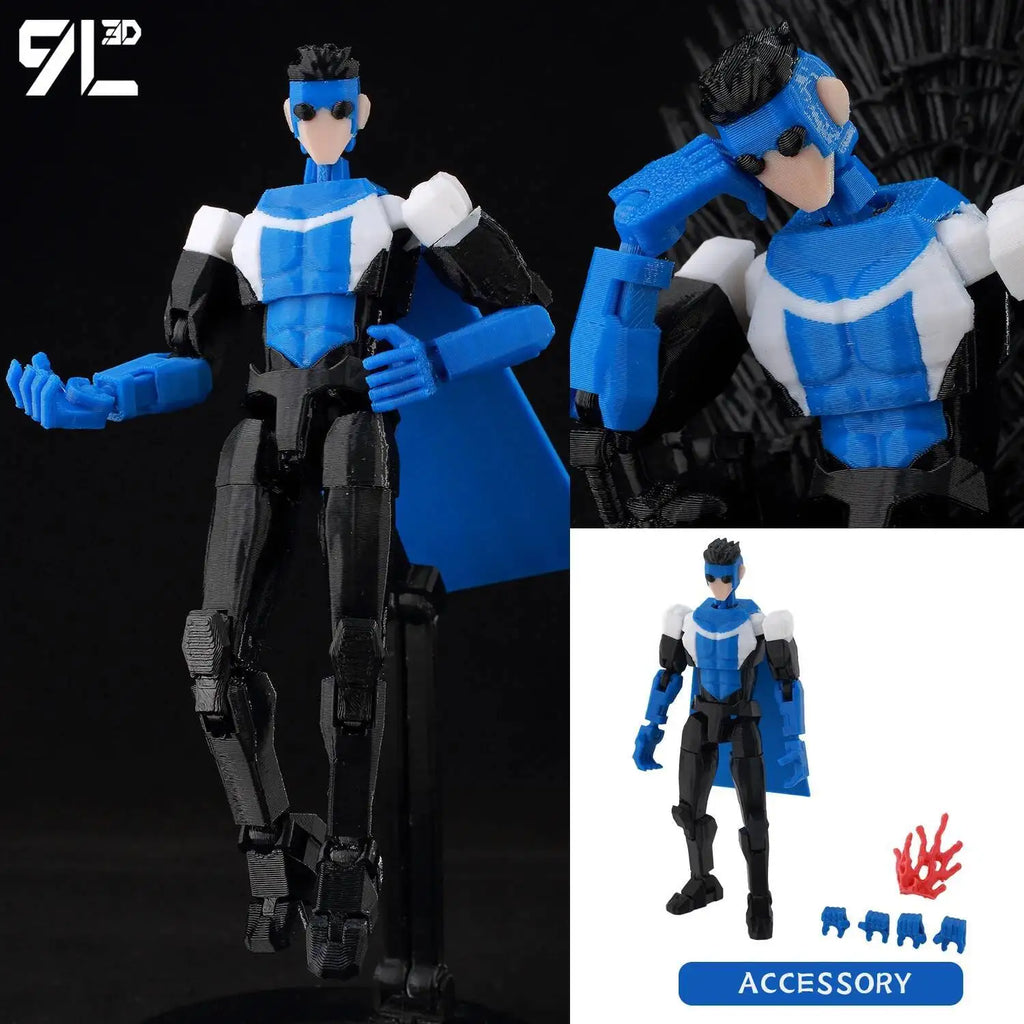 Anime Action Figure 3D Printed Multi-Jointed Collectible Toy - Multiple Colors