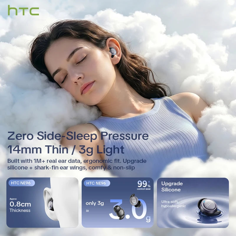 Sleep Wireless Bluetooth Earbuds for Side Sleepers Noise Isolation Portable Headset