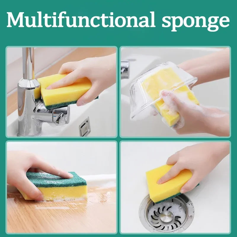 Multi-Purpose Double-Sided Cleaning Sponges Set for Car and Home - 10-60 Pieces