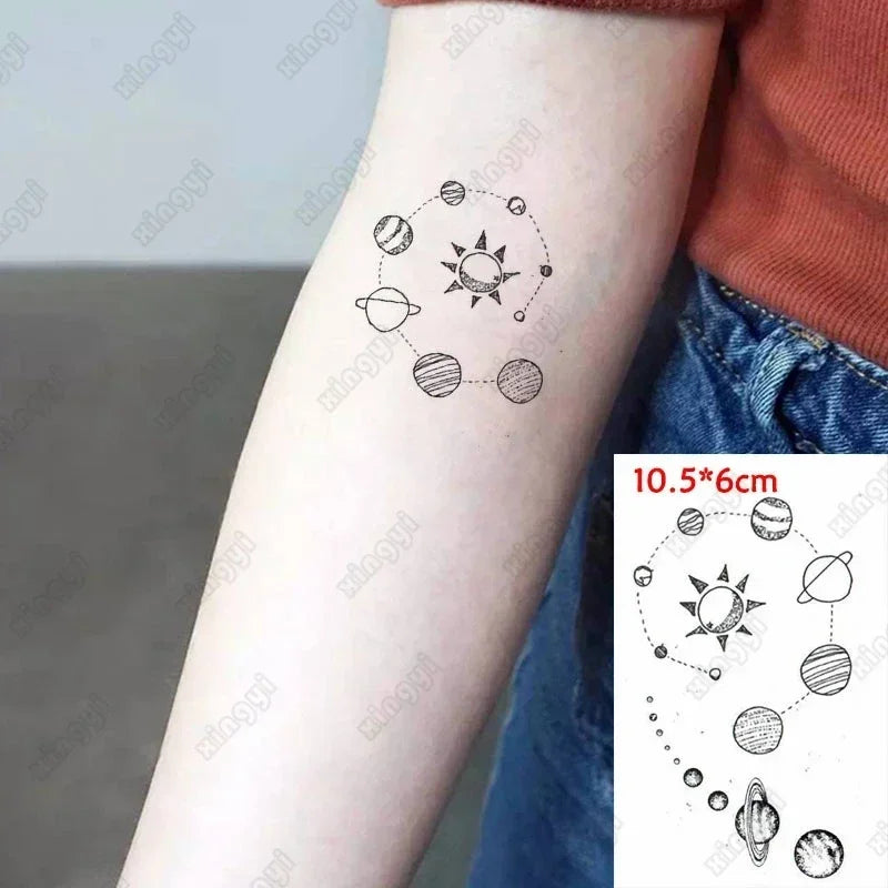 Waterproof Temporary Tattoo Stickers - Hand Heart Design Body Art Fake Tattoos for Finger Wrist Ankle
