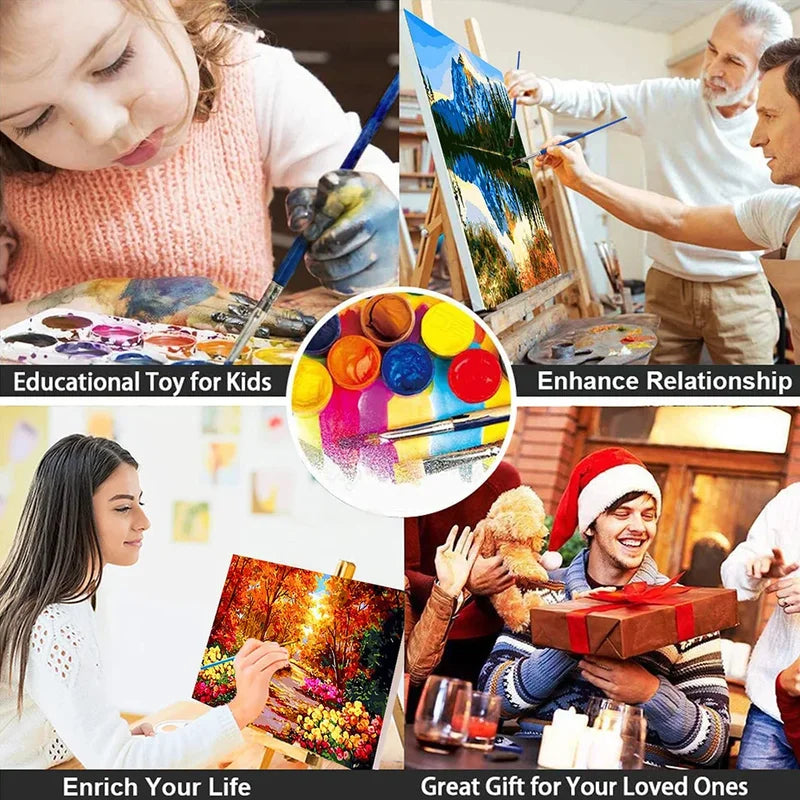 DIY Painting by Numbers Kit Wall Art for Living Room Home Decor