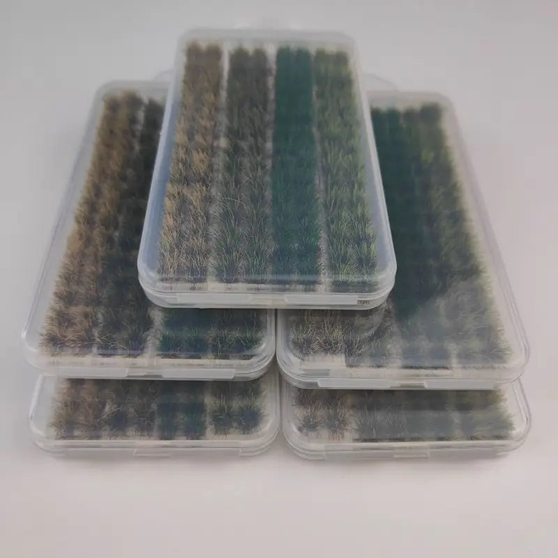 120pcs Multicolor Self-Adhesive Miniature Grass Tufts for Model Dioramas and Layouts