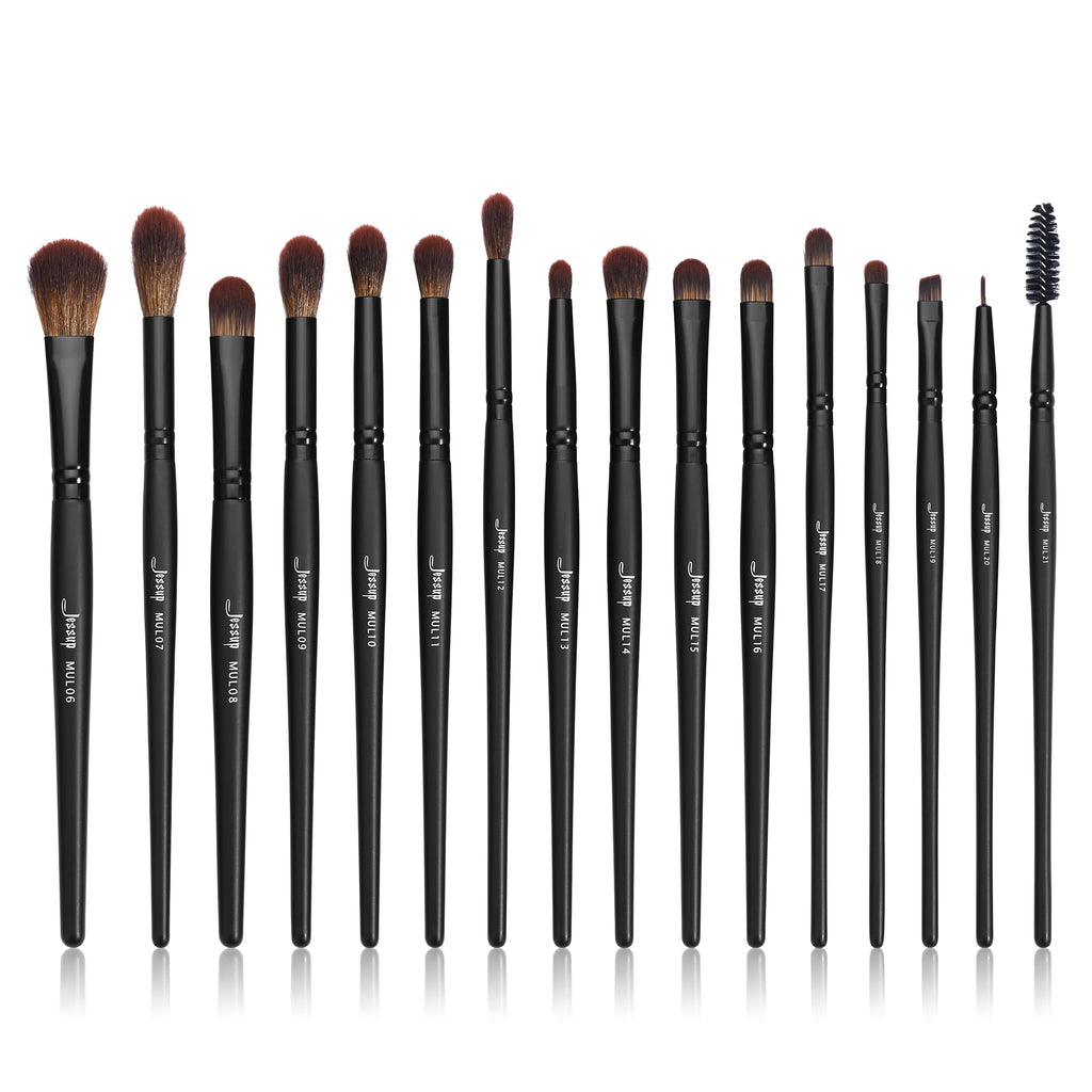 Professional 16-Piece Eye Makeup Brush Set with Synthetic Bristles