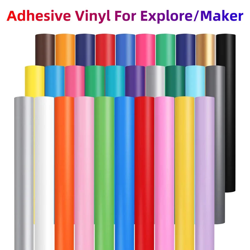 Adhesive Vinyl for Cricut & Silhouette - Outdoor Permanent Sticker Vinyl