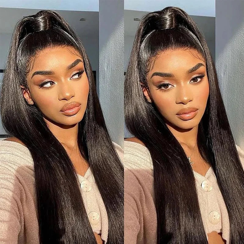 40 Inch Brazilian Human Hair Lace Front Wig HD Transparent Lace Glueless Full Frontal 250% Density