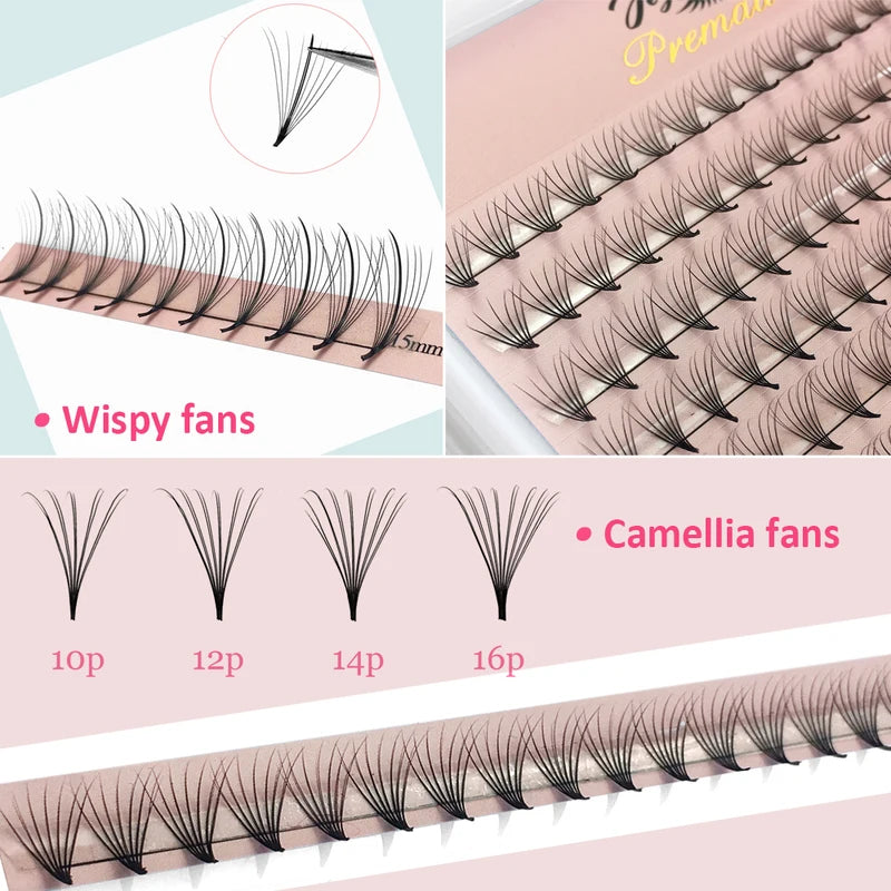 Premade Volume Lash Extensions 4D-20D Faux Mink Individual Fans for Eyelash Extension