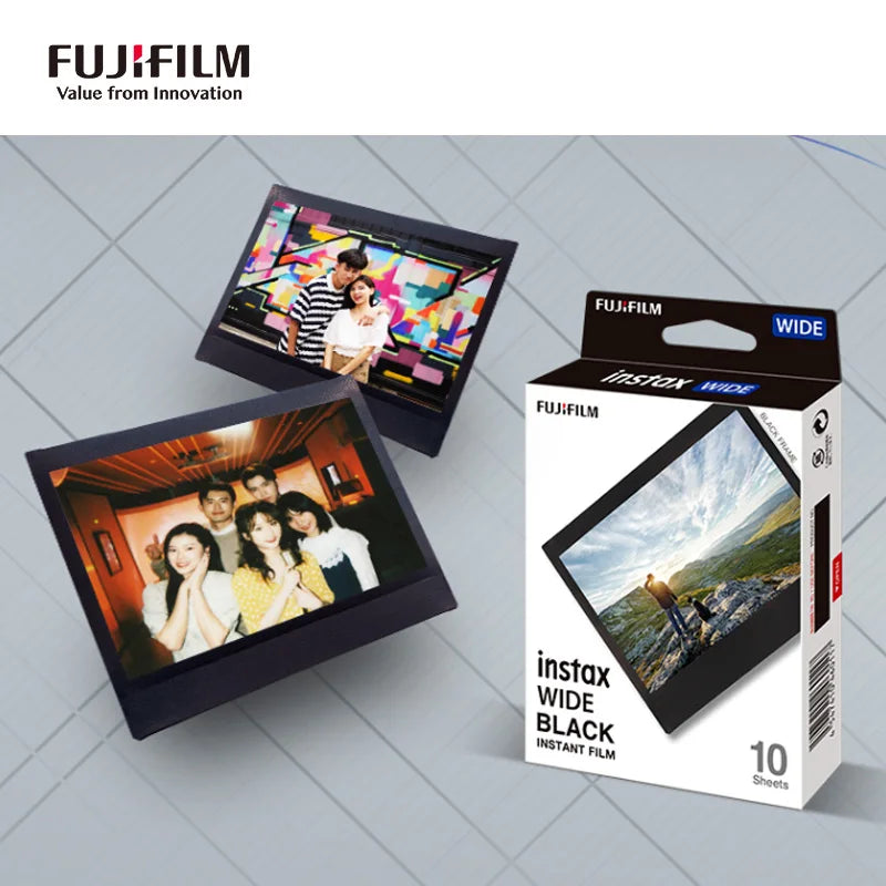 Instant Film Sheets for Fuji Instax Cameras - 10-100 White Edge Photo Paper